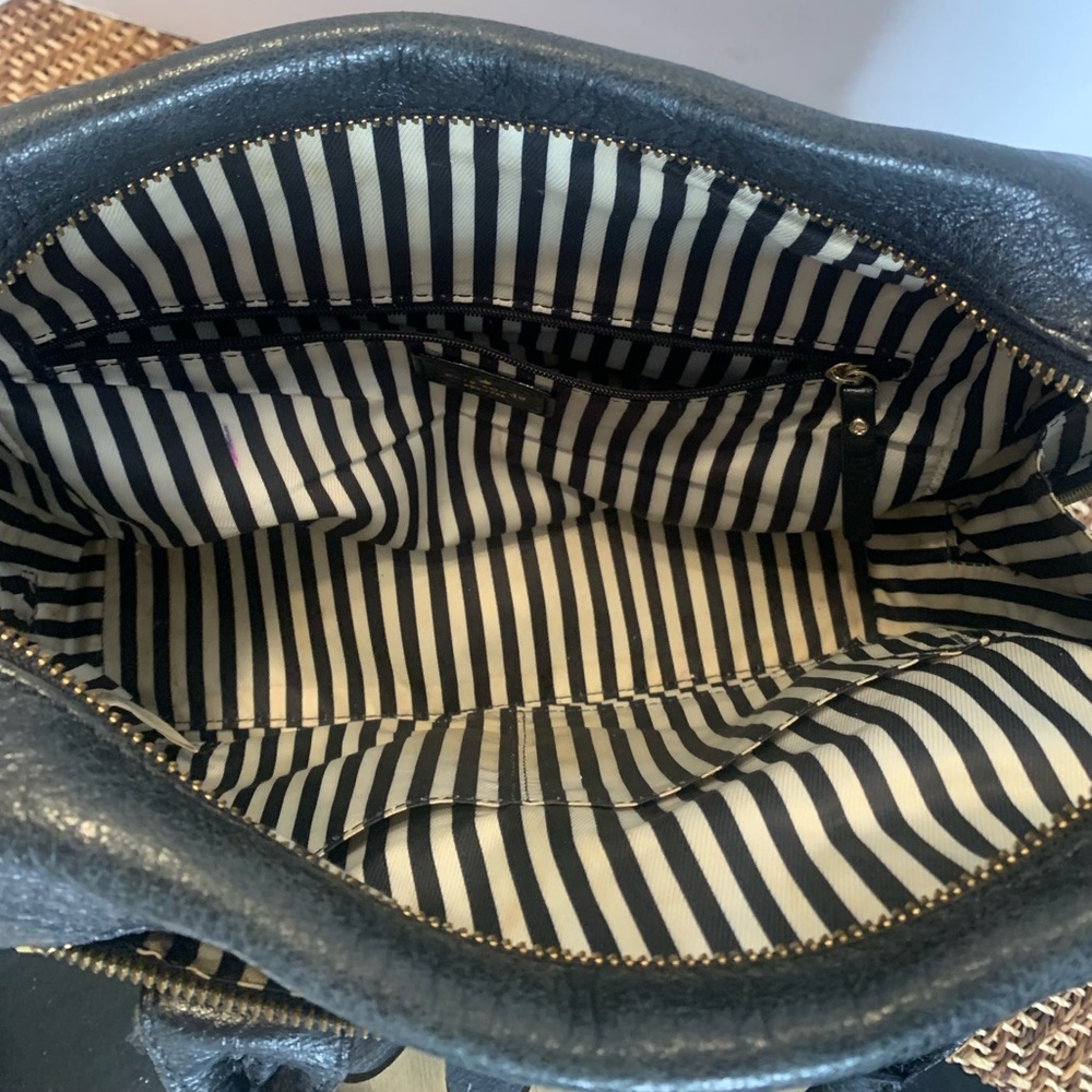 Authentic Kate Spade Black Pebbled Leather Satchel With Gold Hardware - Picture 5 of 7